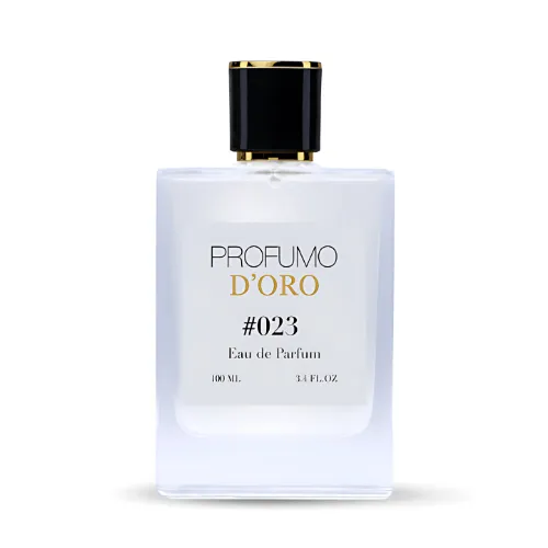 Profumo D’oro #023 – minimalistischer Flakon, Hauptansicht des frischen Unisex Eau de Parfum